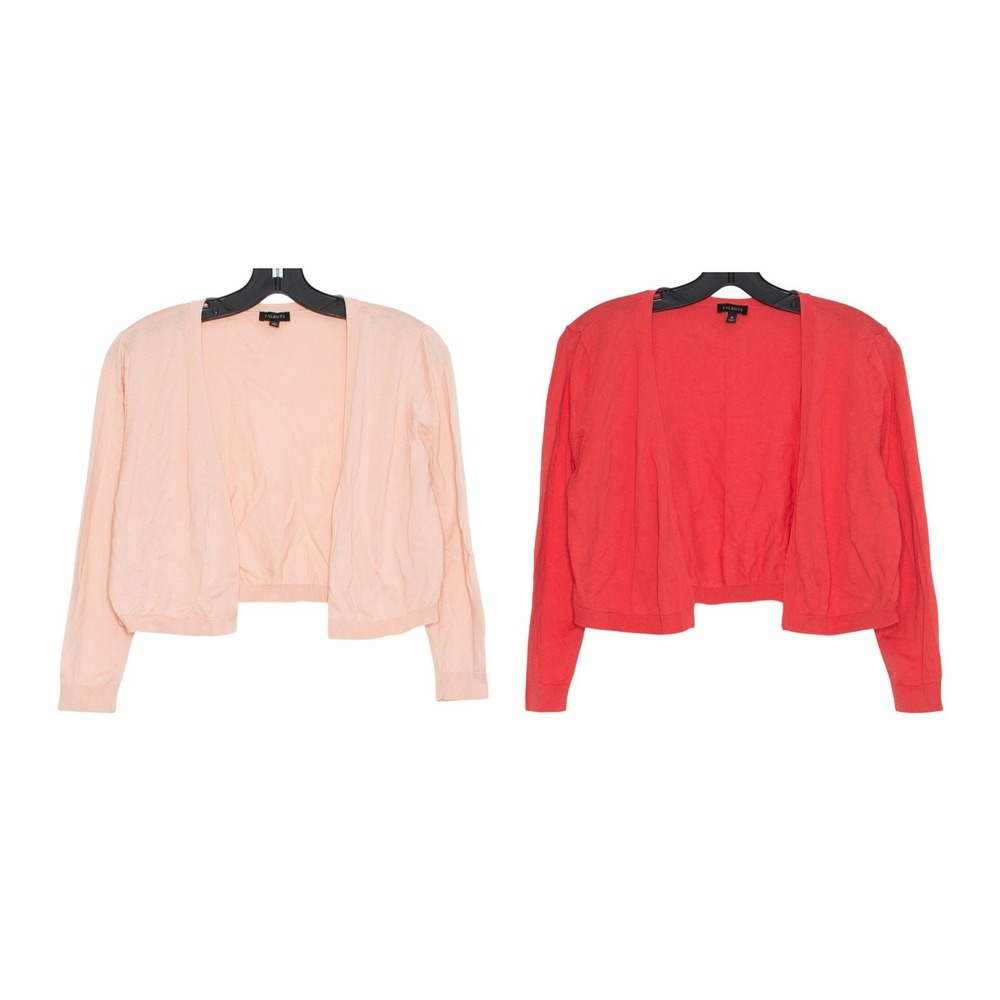 Talbots Cardigan Sweater Cropped Minimalist Romantic Casual Lot Of 2 Size Medium